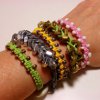 Arm Candy Square Knot Beaded Macrame Bracelets