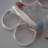 Beaded TwoFinger Wire Ring