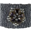 Black Beauty Beaded Peyote Cuff