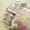 Double Strand Pearl and Crystal Bracelet