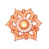Ethnic Clay Flower Brooch