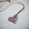 Faux Metal Heart Necklce
