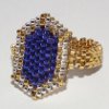 Faux Gold and Sapphire Ring
