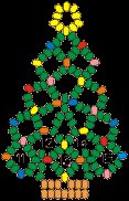 Beaded Christmas Tree Earring