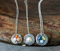 Bird's Nest Necklace in 12 Free Jewelry Making Projects to make this eveing