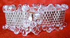 Crystal Ruffle Cuff Bracelet