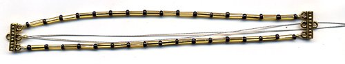 Golden bugle Bead Bracelet