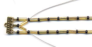 Golden Bugle Bead Bracelet