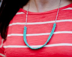 Easy Turquoise Bead Necklace