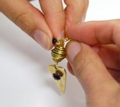 Antique Gold and Garnet Heart Earrings