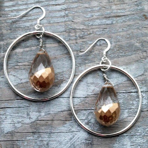 Drops of Gold Dipped Earrings 